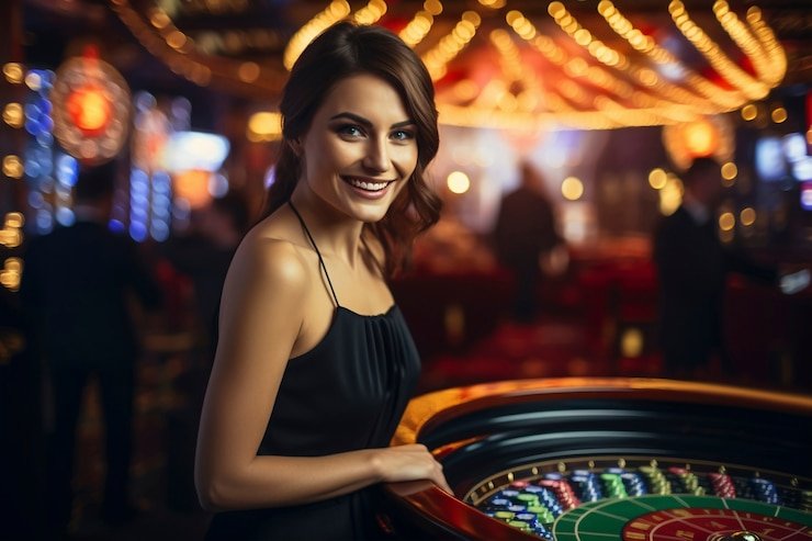 lpo88 slot Asia Gaming live-dealer studio showing blackjack table with professional dealer and HD stream